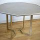 Chrome steel table and glass tray, France, circa 1970