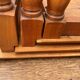 Set of 3 rustic cherry wood nesting coffee tables from the 1950s.