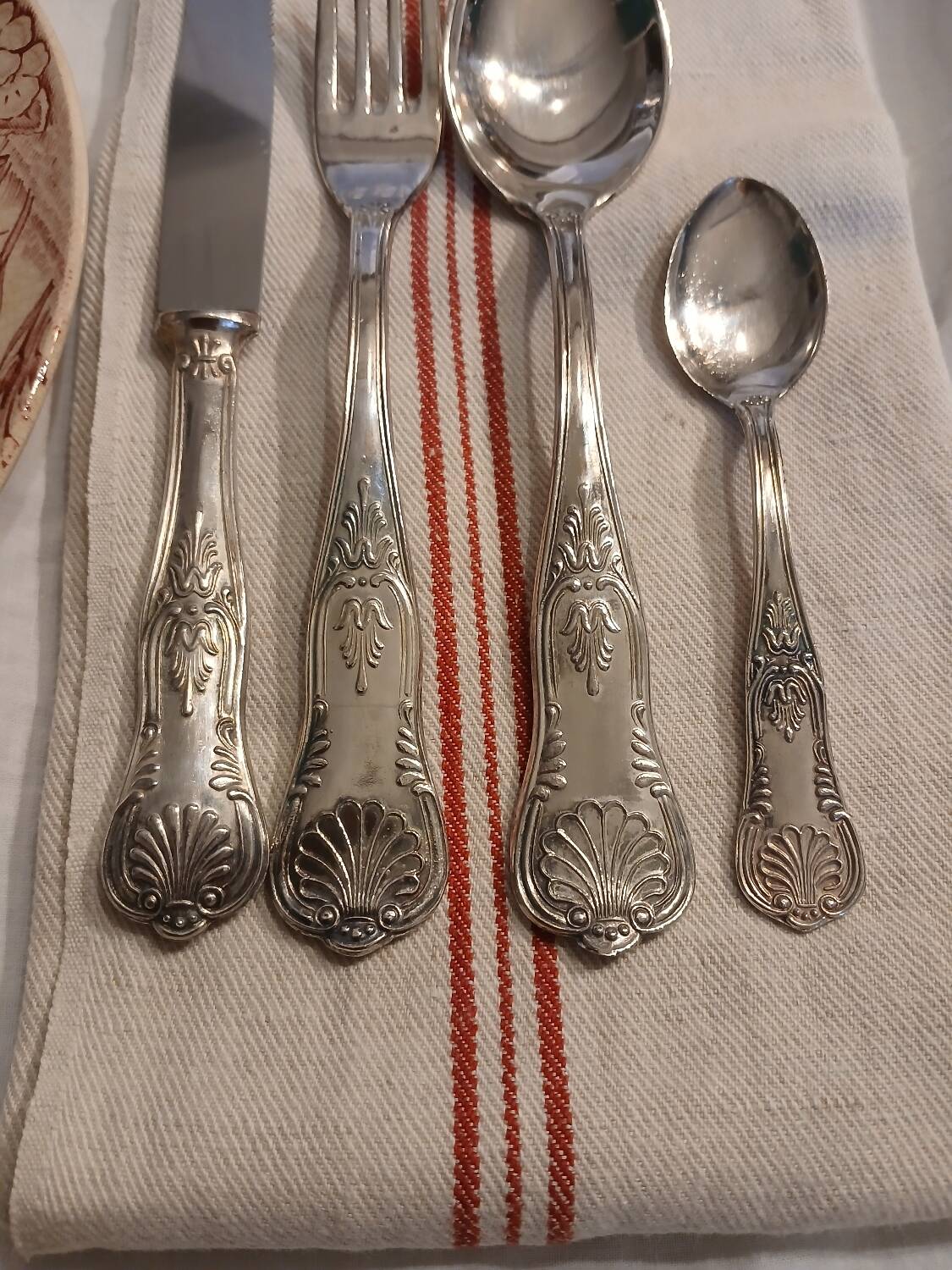 Antique flatware set for 51 place settings