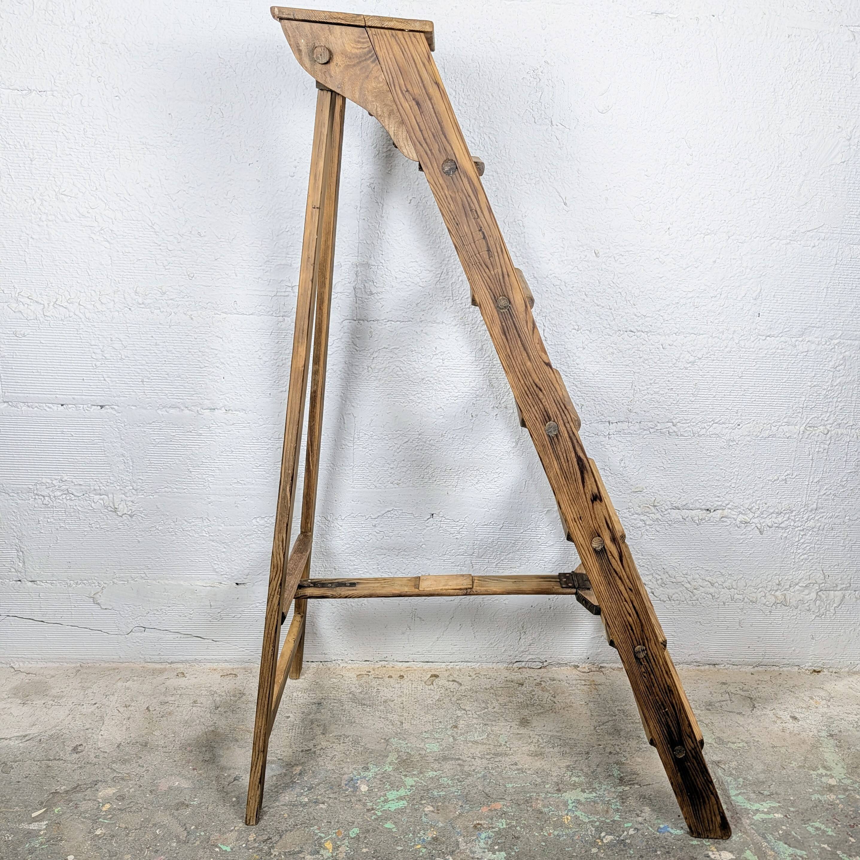 Antique wooden step stool