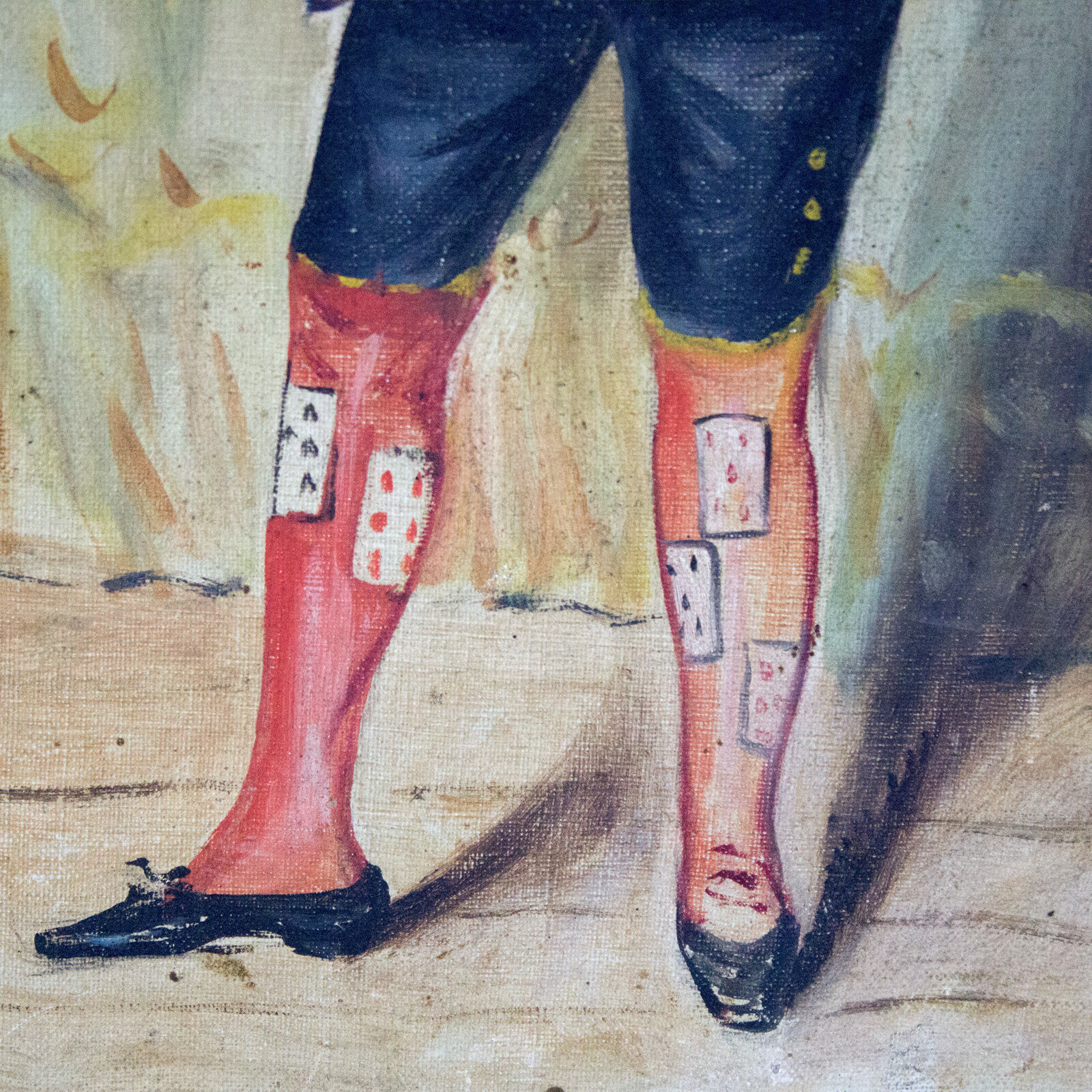 Oil painting of a jester