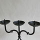 Pair of antique wrought iron chandeliers