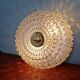 Large honeycomb glass ceiling light and brass, Glasshütte Limburg, 1970