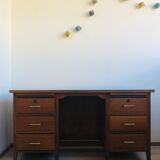 Administrative desk in oak and Formica 50