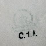 Art Deco vase from the Nimy pottery — geometric design, Belgium circa 1940.