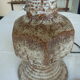 Lamp foot to lay ceramic brown granite