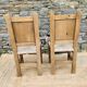 Paire de chaises bois et paille