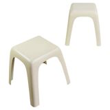 Beige plastic mid-century stools model No. by Valenti Milano Italy