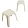 Beige plastic mid-century stools model No. by Valenti Milano Italy