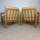 Pair of vintage wooden armchairs