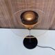 Post-modern vintage lamp in black metal and plexiglass from the 1970s.