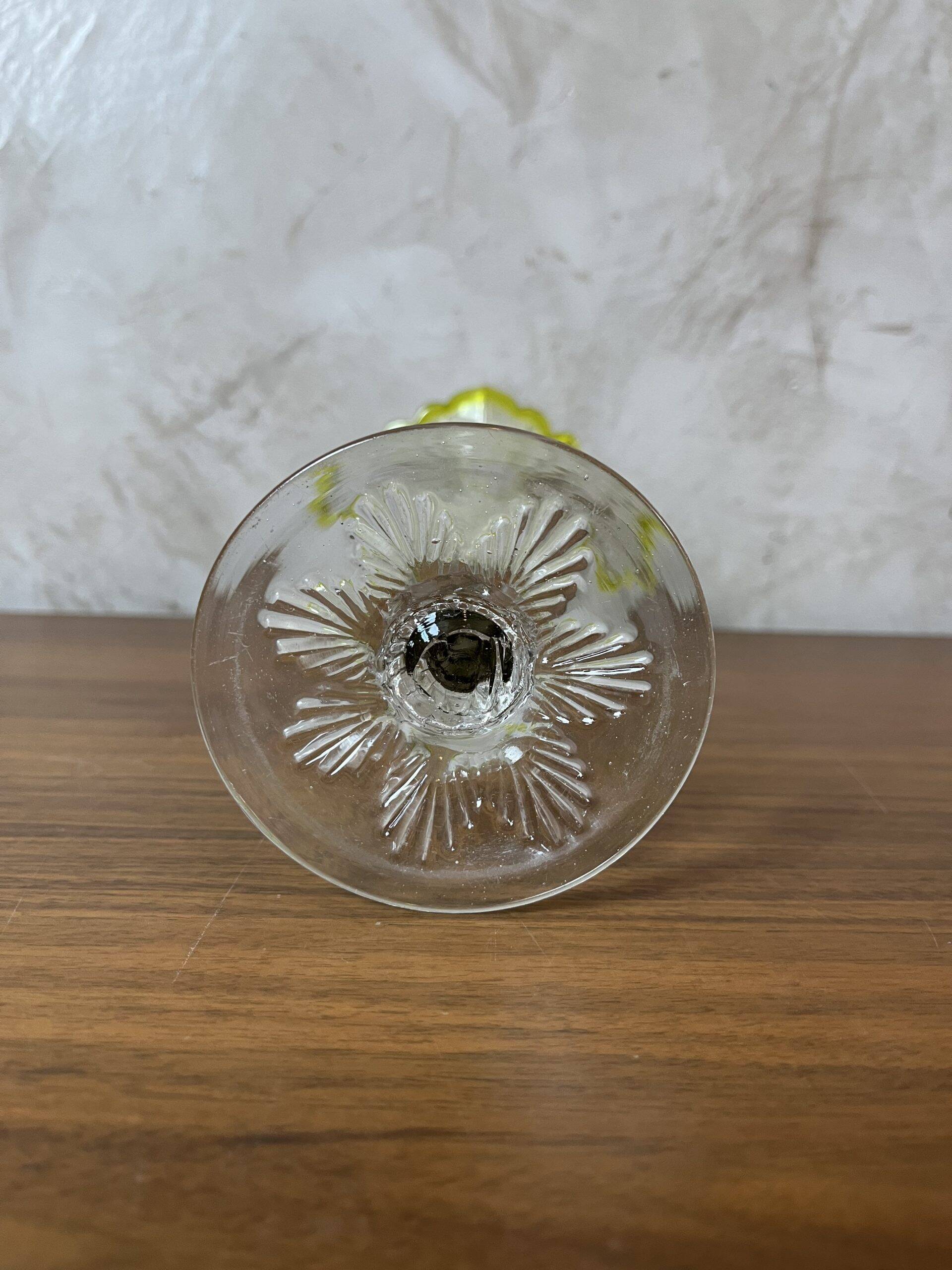Clear glass vase