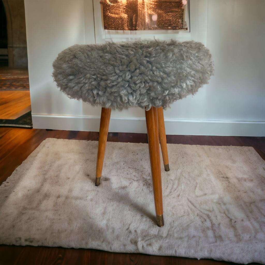 Vintage fluffy stool