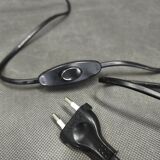 Italian Sculptural Glass Table Lamp, Wire and Glass Construction, 1980s