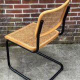 Set of 4 chairs Cesca B32 designed by Marcel Breuer design black frame