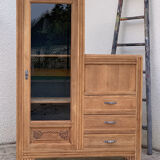 Art Deco asymmetrical glass Parisian wardrobe 1930