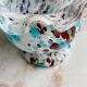 Vase verre moucheté verreries de Clichy Pantin