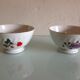 Two white bowls with floral decor in Limoges SD porcelain / vintage 60-70