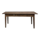 Solid pine farmhouse table, two drawers, fluted legs, France.