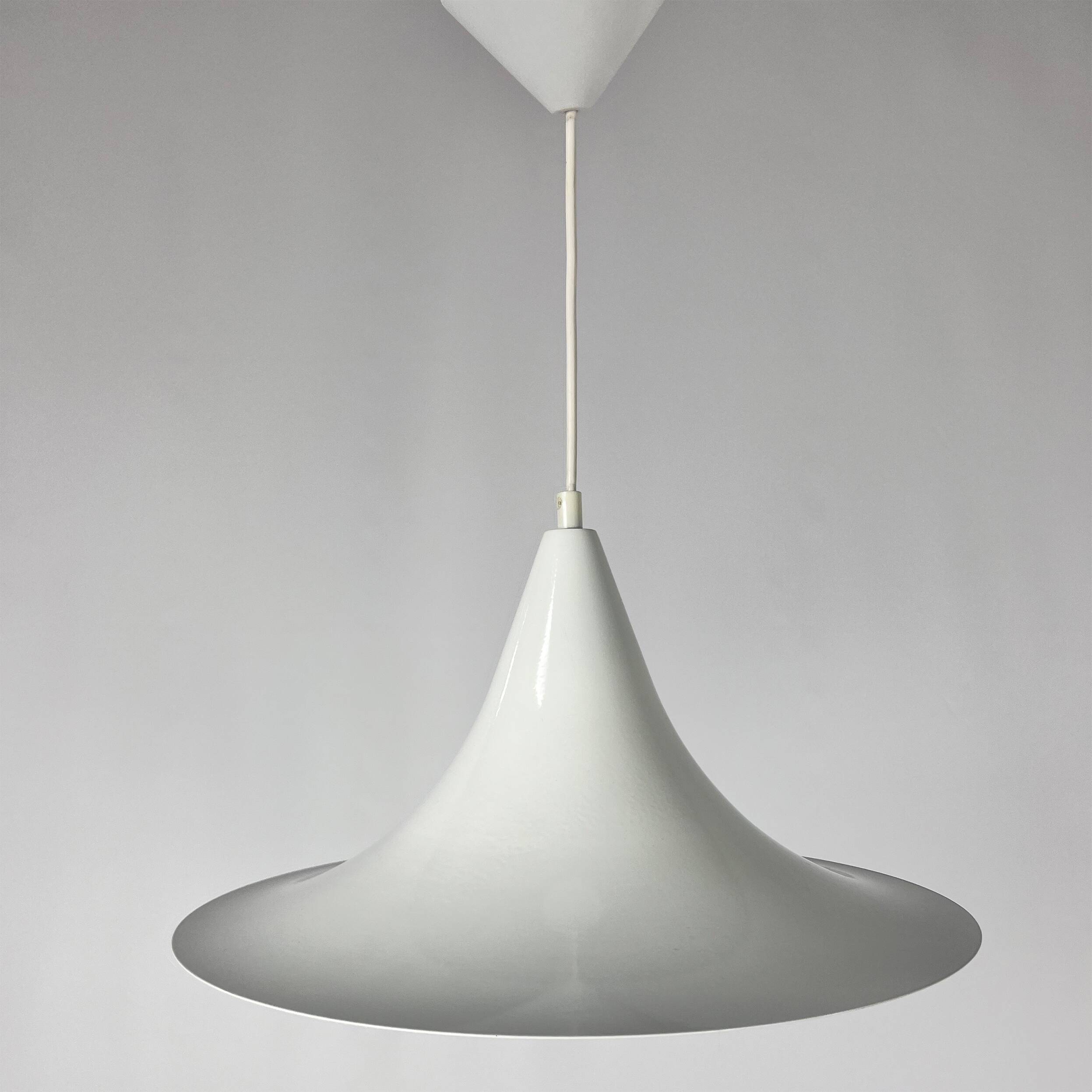 Vintage metal trumpet pendant, 1970s