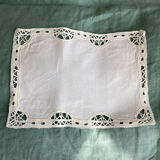 Lot of two old embroidered doilies