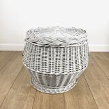 Round laundry basket shabby 80s