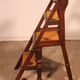 neogothic step stool - 19th century in oak