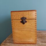 Wooden storage box, empty pocket