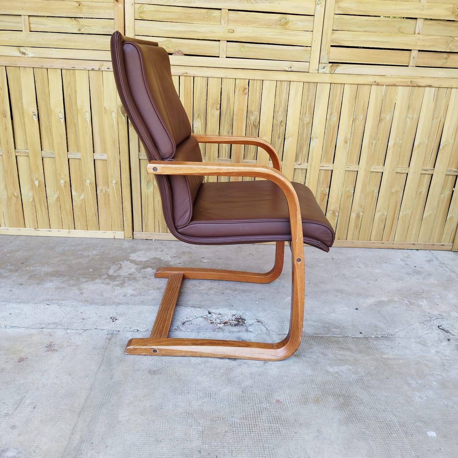 Vintage Scandinavian Cantilever Armchair "Galatea" - 1970s