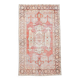 Tapis vintage à motifs orientaux rouge et crème