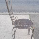 Bent metal chair