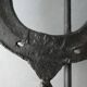 Rooster candle holder in wrought iron, brutalist