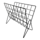 Black metal wire magazine rack