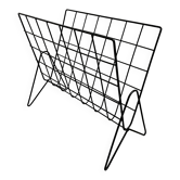 Black metal wire magazine rack