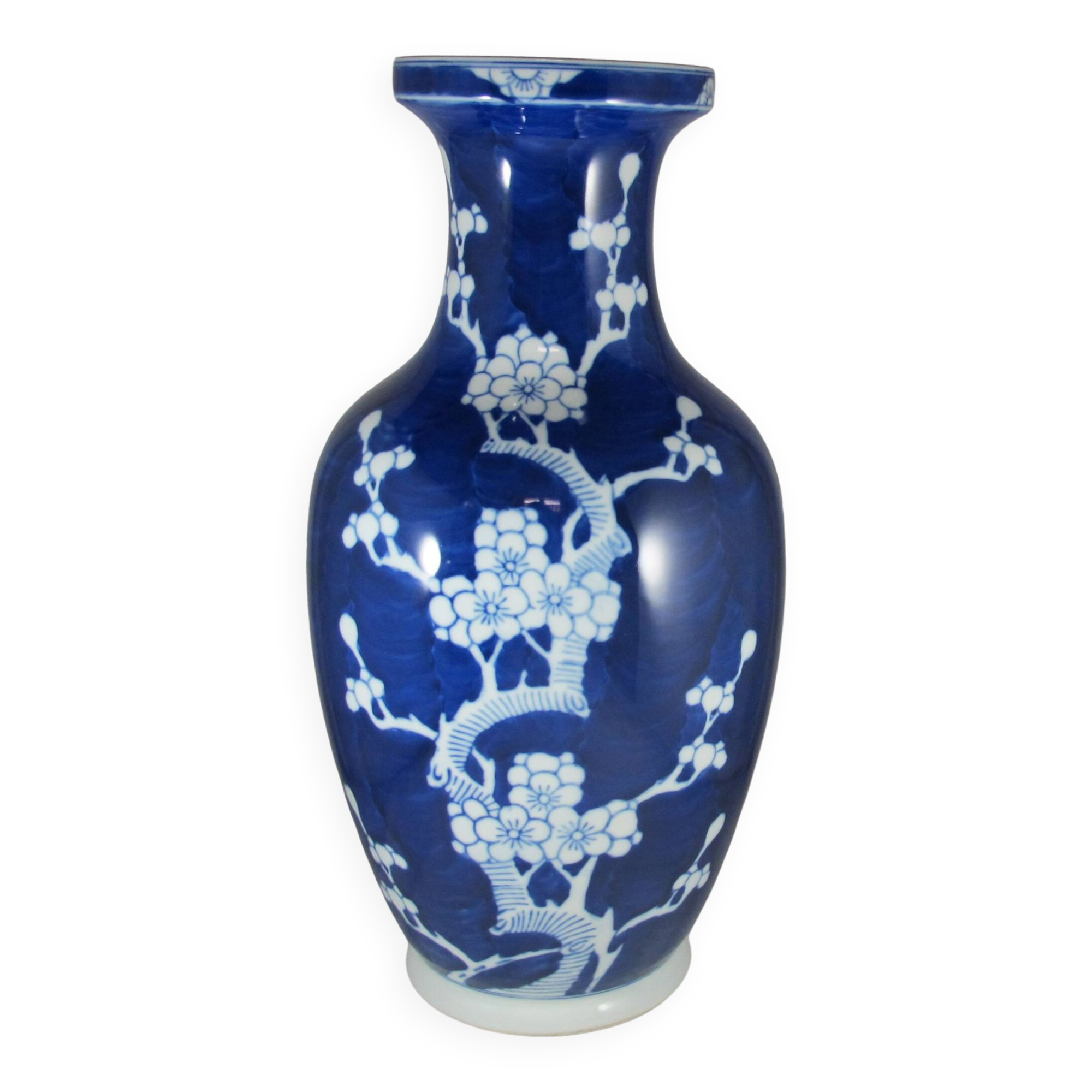 large blue and white porcelain vase Chinese China