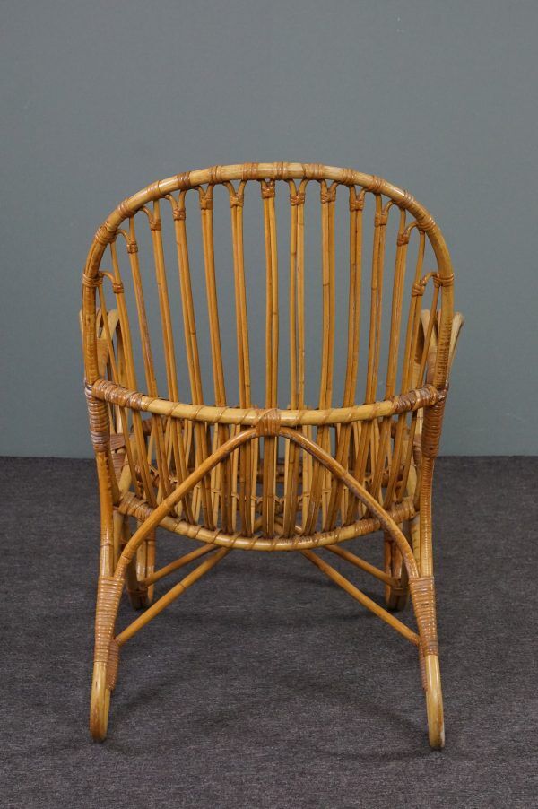 Rattan armchair Belse 8, Rohé Noordwolde, 1950