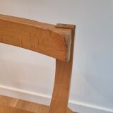 Vintage curved wood armchair