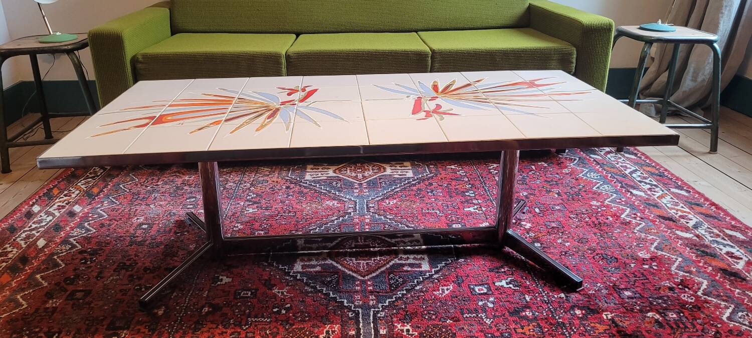 Vintage coffee table ADRI – decorative ceramic – 1960s/70s