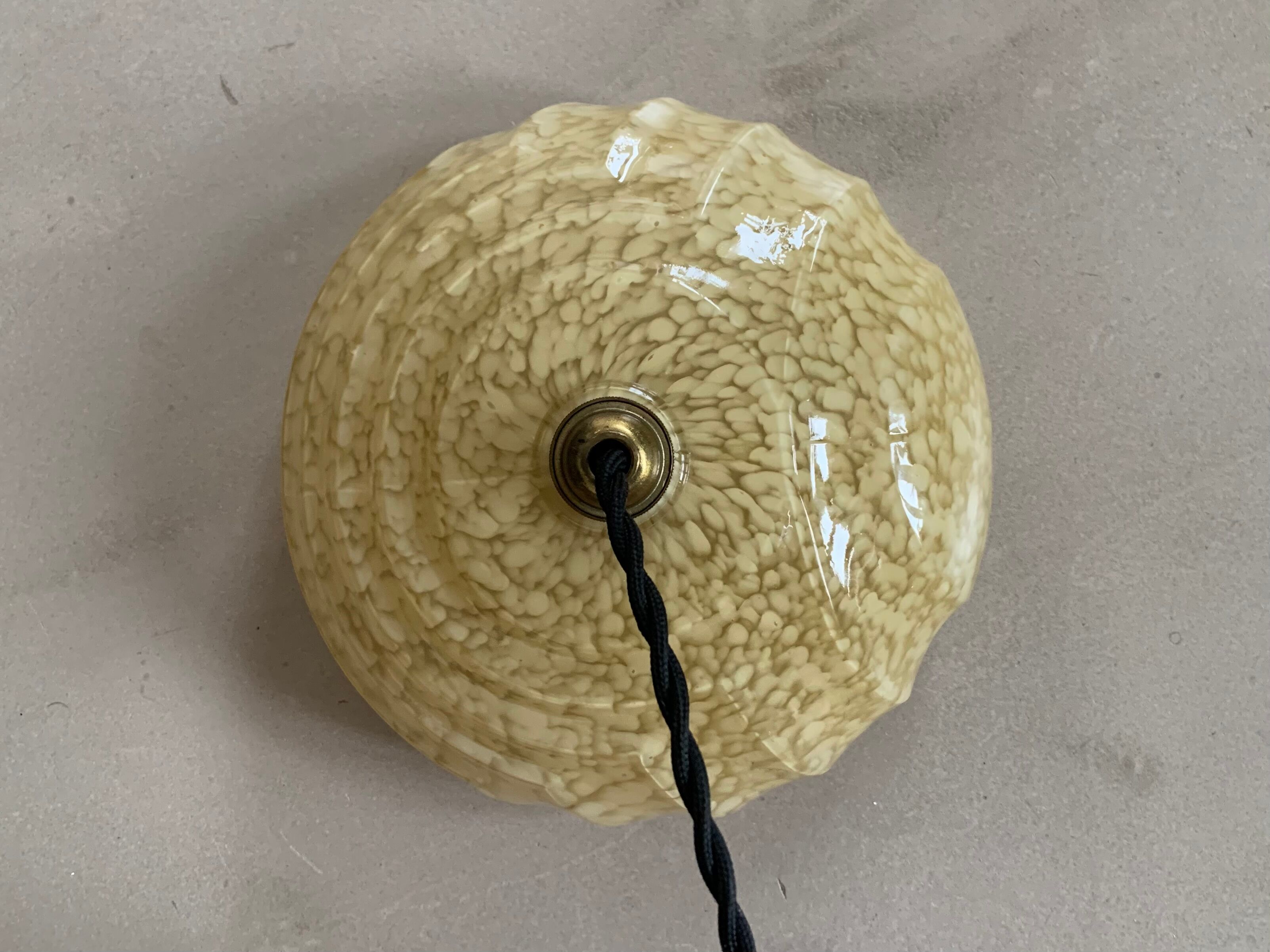 Clichy glass pendant lamp from the 1930s