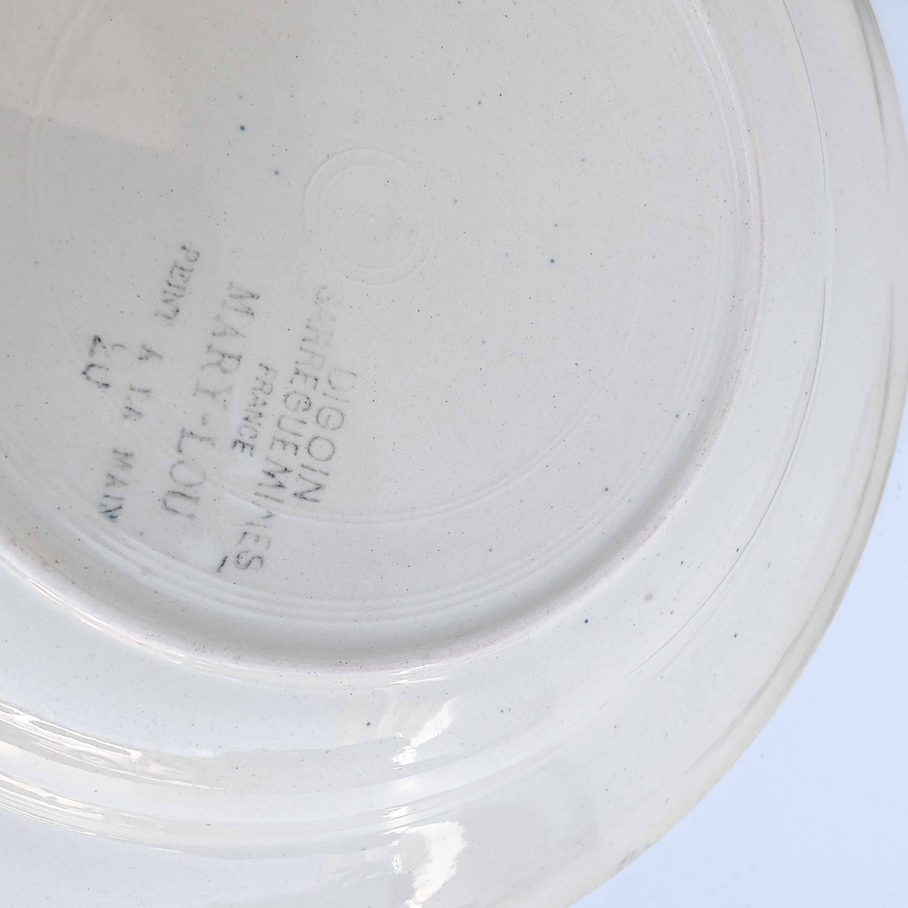 Set of 3 hollow plates in earthenware model Mary-Lou Digoin Sarreguemines