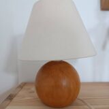 Solid walnut ball lamp