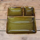 ST Clément compartmentalized dish or plate in olive slip