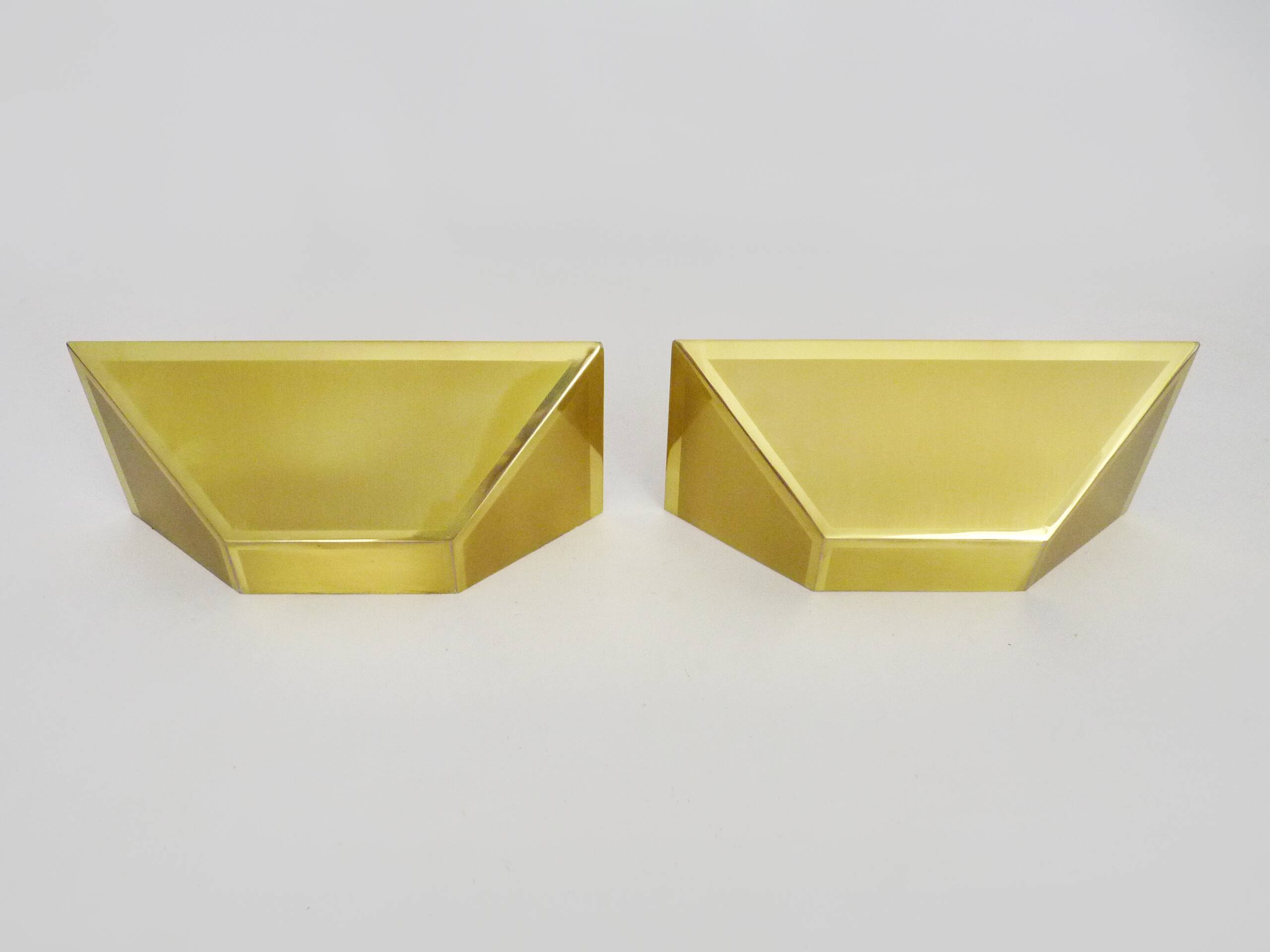 Pair of gold wall sconces 1980s