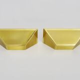 Pair of gold wall sconces 1980s