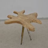 Teak tripod flower table