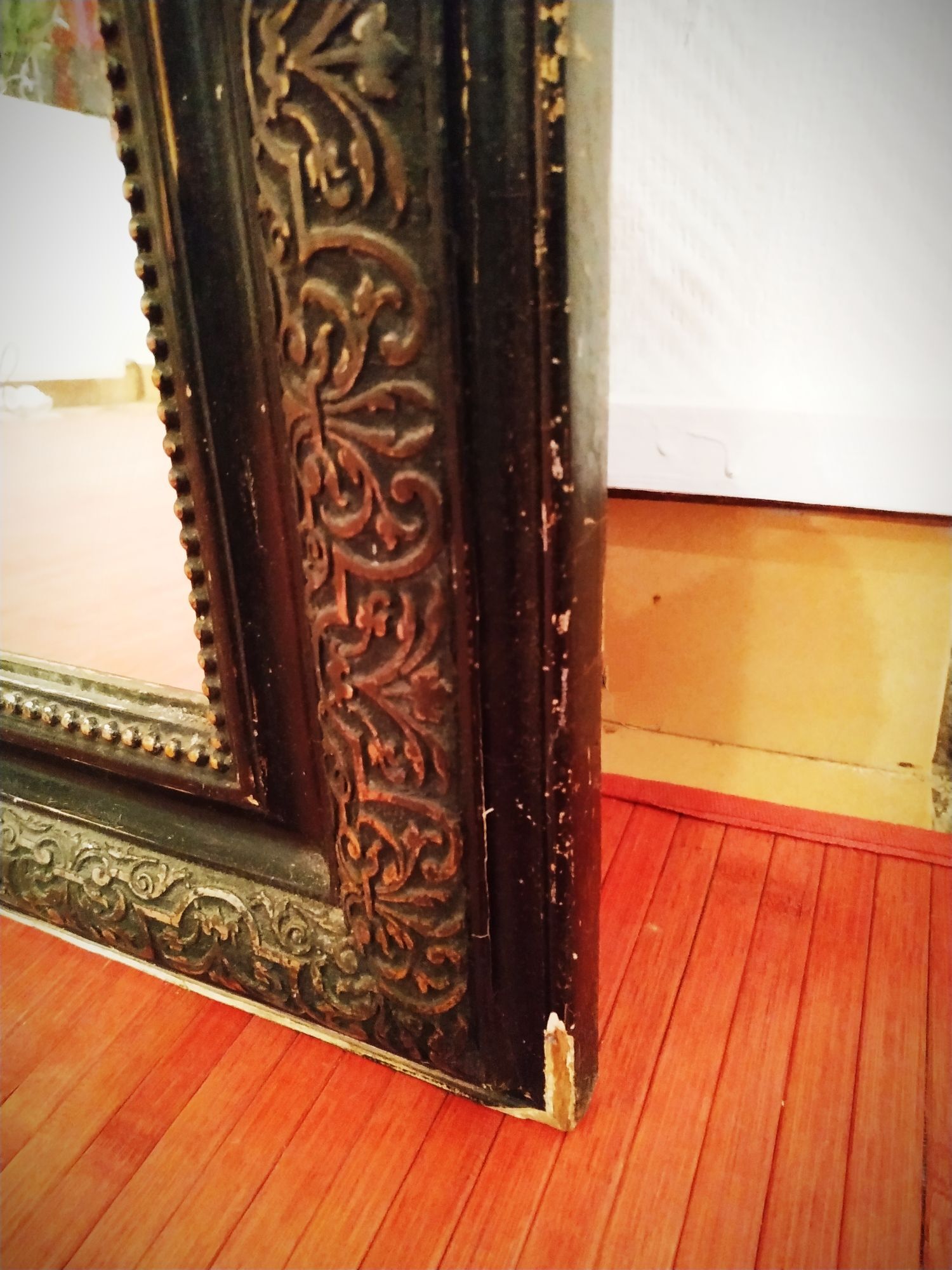 Louis Philippe black and gold mirror