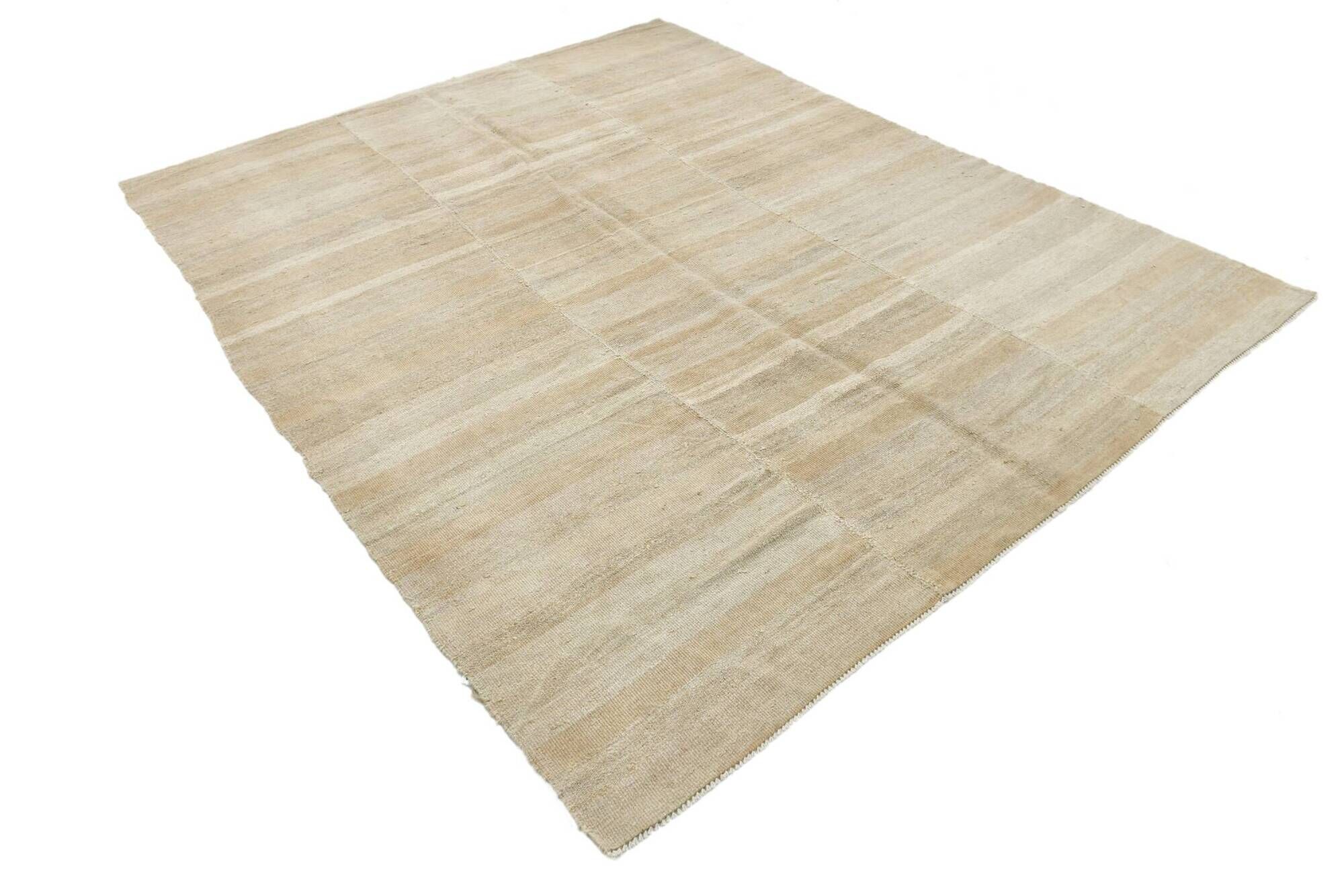 Tapis Kilim surdimensionné beige et crème 8x10, 234x294 cm