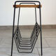 Porte revues en métal et bois vintage