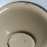 Plat Badonviller art déco beige à fleurs