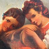 Tableau - Peinture Sur Toile Orientaliste Fin XIXéme Siècle